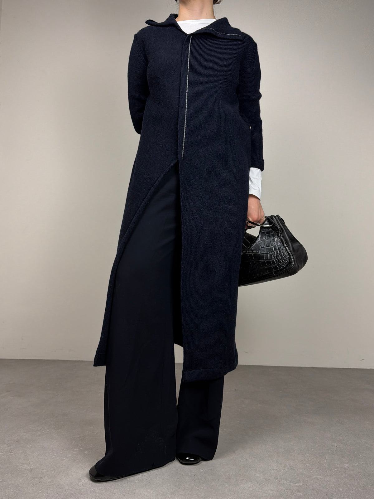 JIL SANDER abito tunica in lana blu