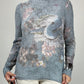 Top a fantasia in tessuto crinkle