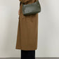 Vintage olive green ostrich leather bag