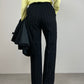 Completo vintage in lana gessata nera
