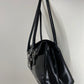 Borsa a spalla in vera pelle verniciata