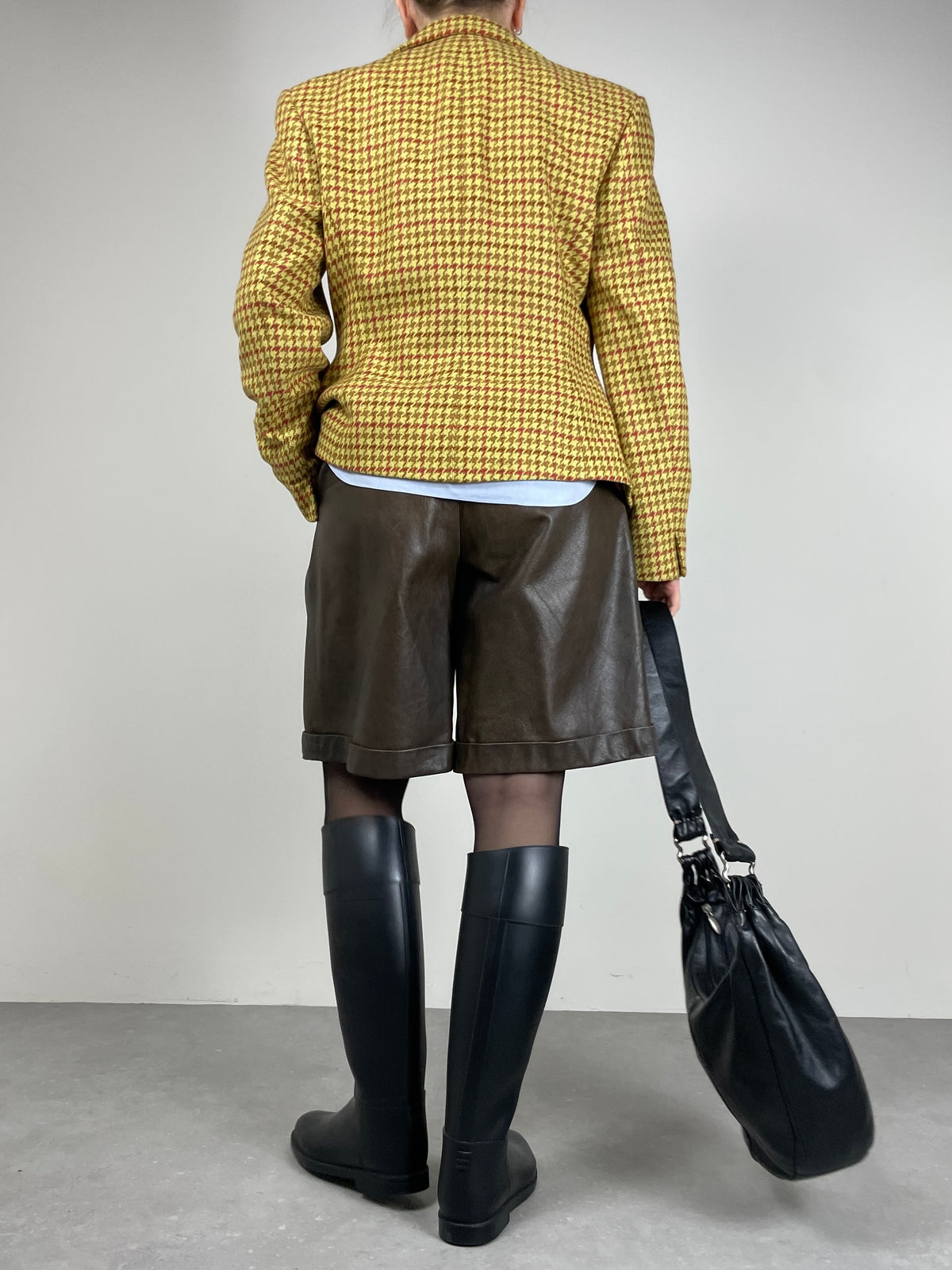 Blazer JIL SANDER in lana e cashmere pied de poule