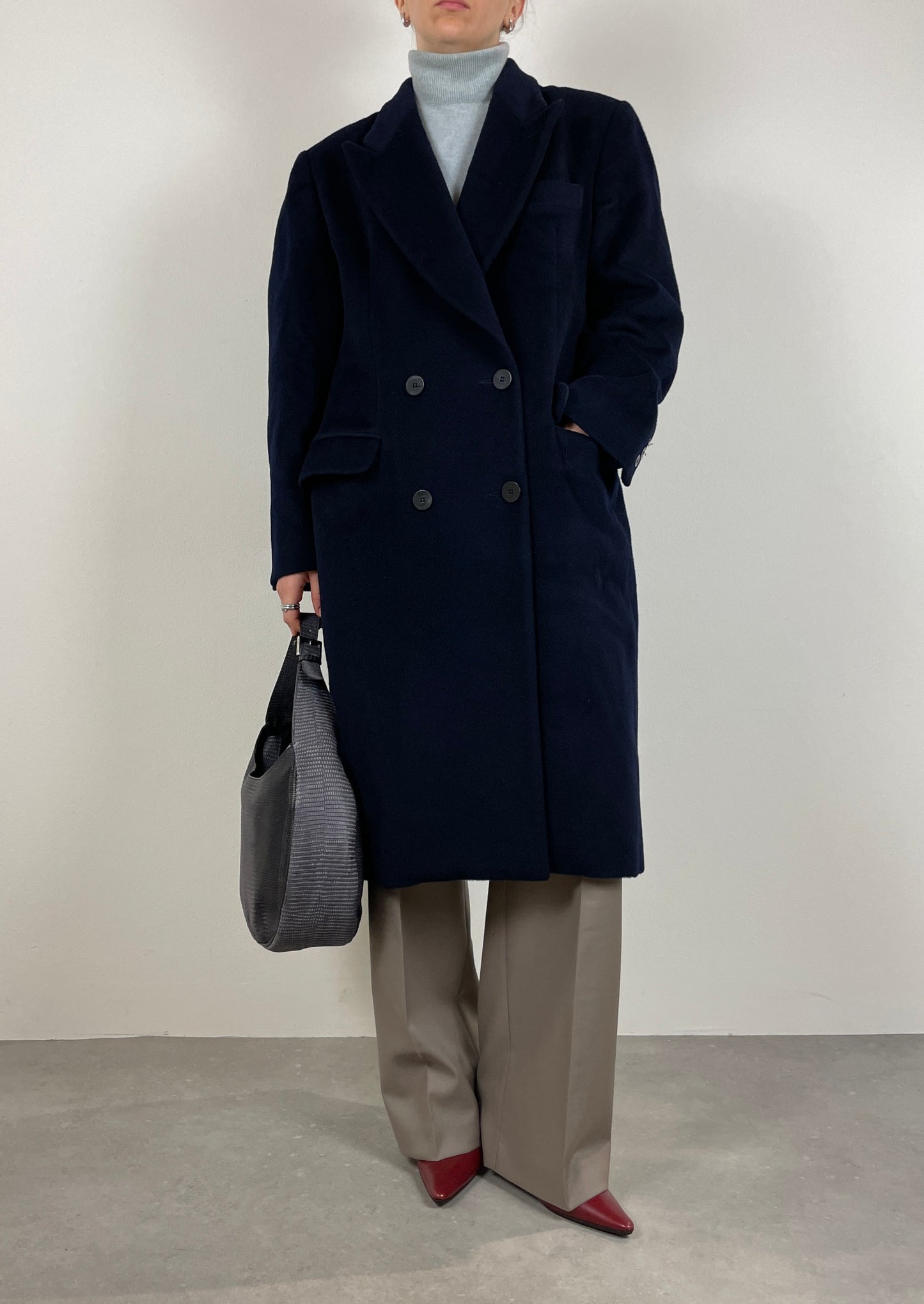 MANI by Giorgio Armani wool blue coat