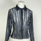 Camicia bicolor in tulle plissettato