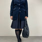 Blazer in velluto di cotone blu notte