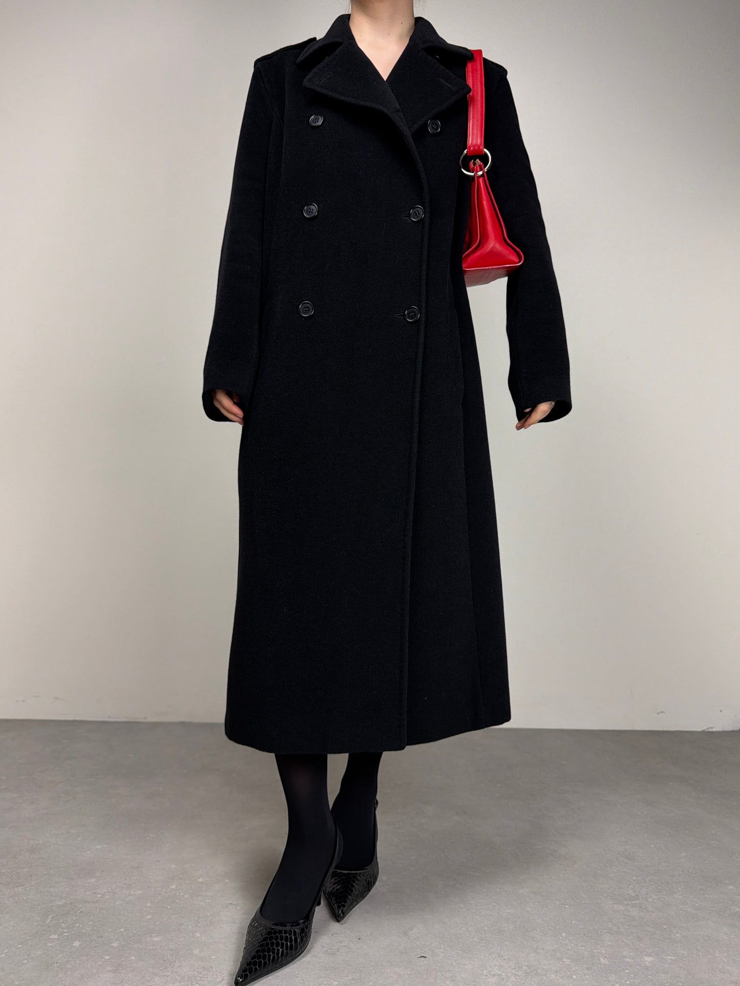 Cappotto vintage Made in Italy in angora, lana e cashmere