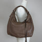 Borsa hobo in vera pelle color tortora