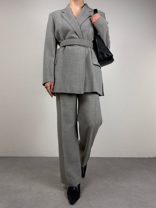 MAX MARA completo grigio in lana e viscosa