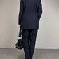 Completo vintage made in Italy in lana blu