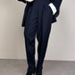 Completo vintage in 100% lana blu
