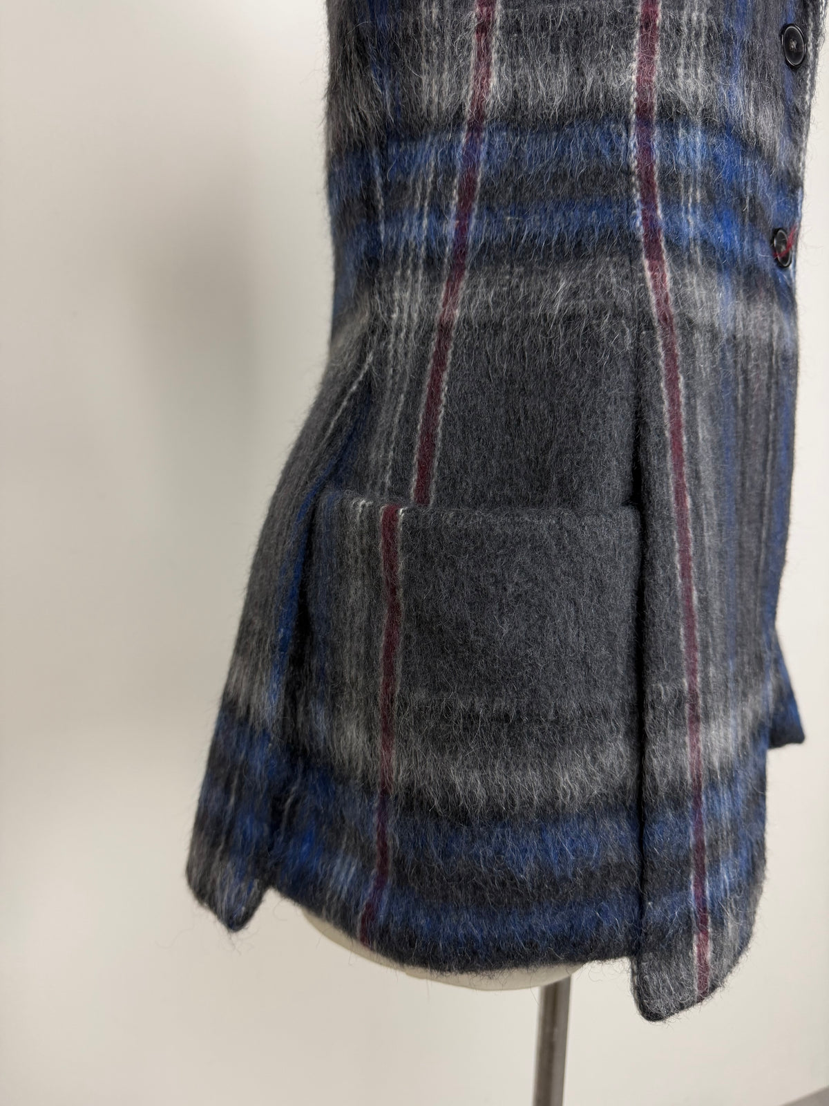 Blazer Jil Sander in mohair spazzolato tartan