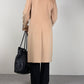 Cappotto vintage a doppiopetto in lana cashmere e angora