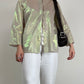 Camicia in misto cotone e lino con finitura iridescente