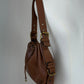 Borsa in vera pelle color cuoio