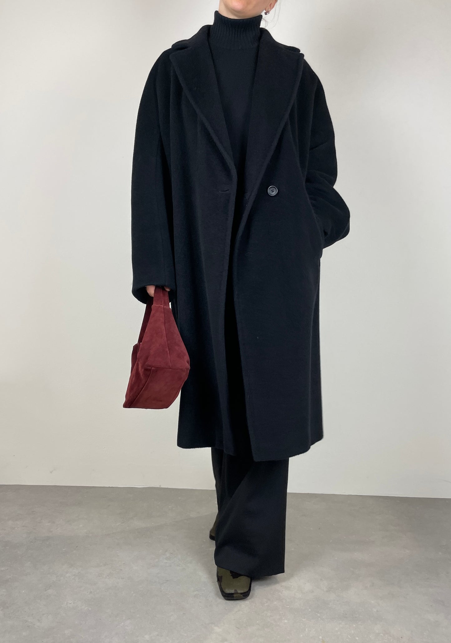 Black wool coat