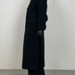 Long black wool coat