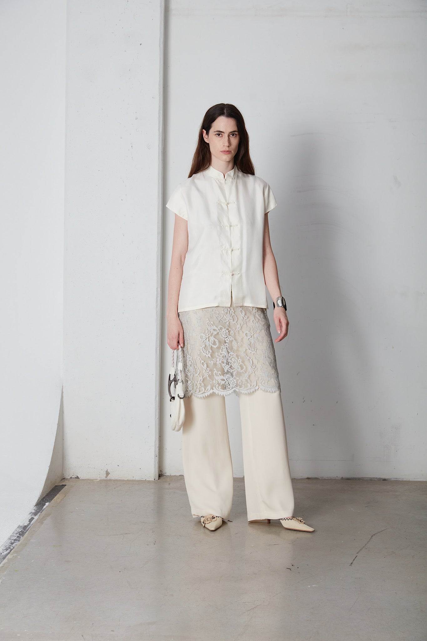 Pantalone vintage in pura seta