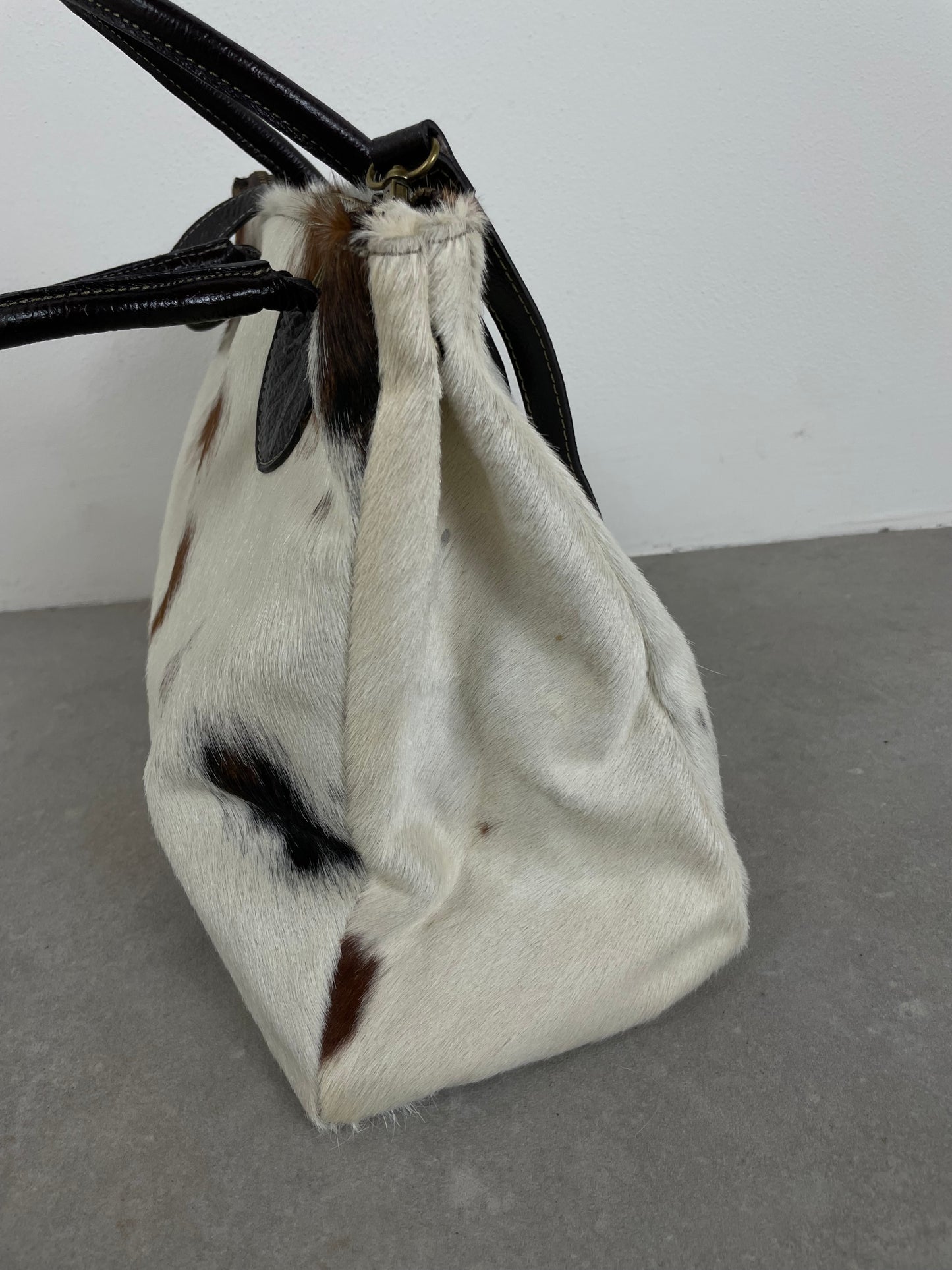 Maxi borsa in vera pelle cavallino
