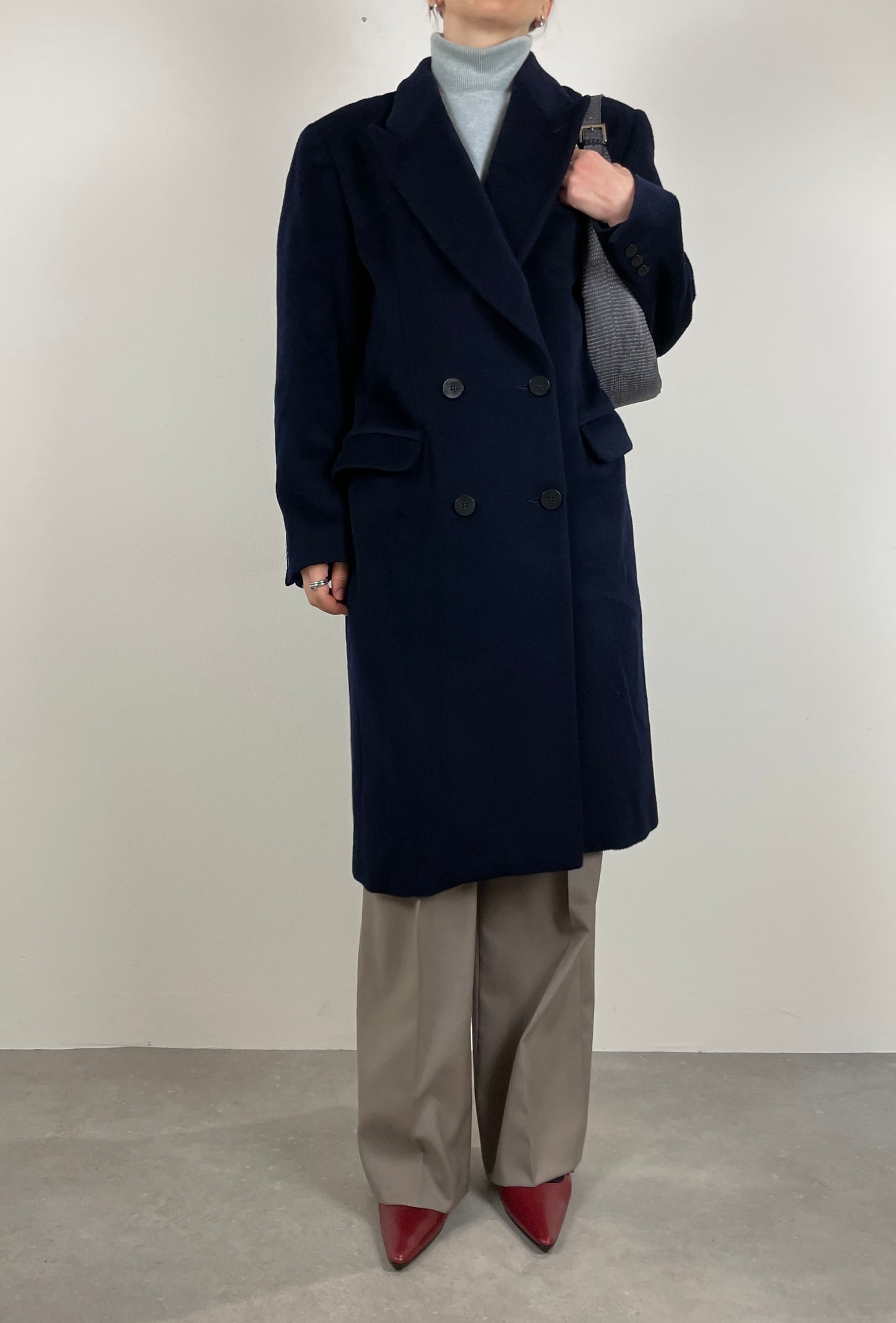 MANI by Giorgio Armani wool blue coat