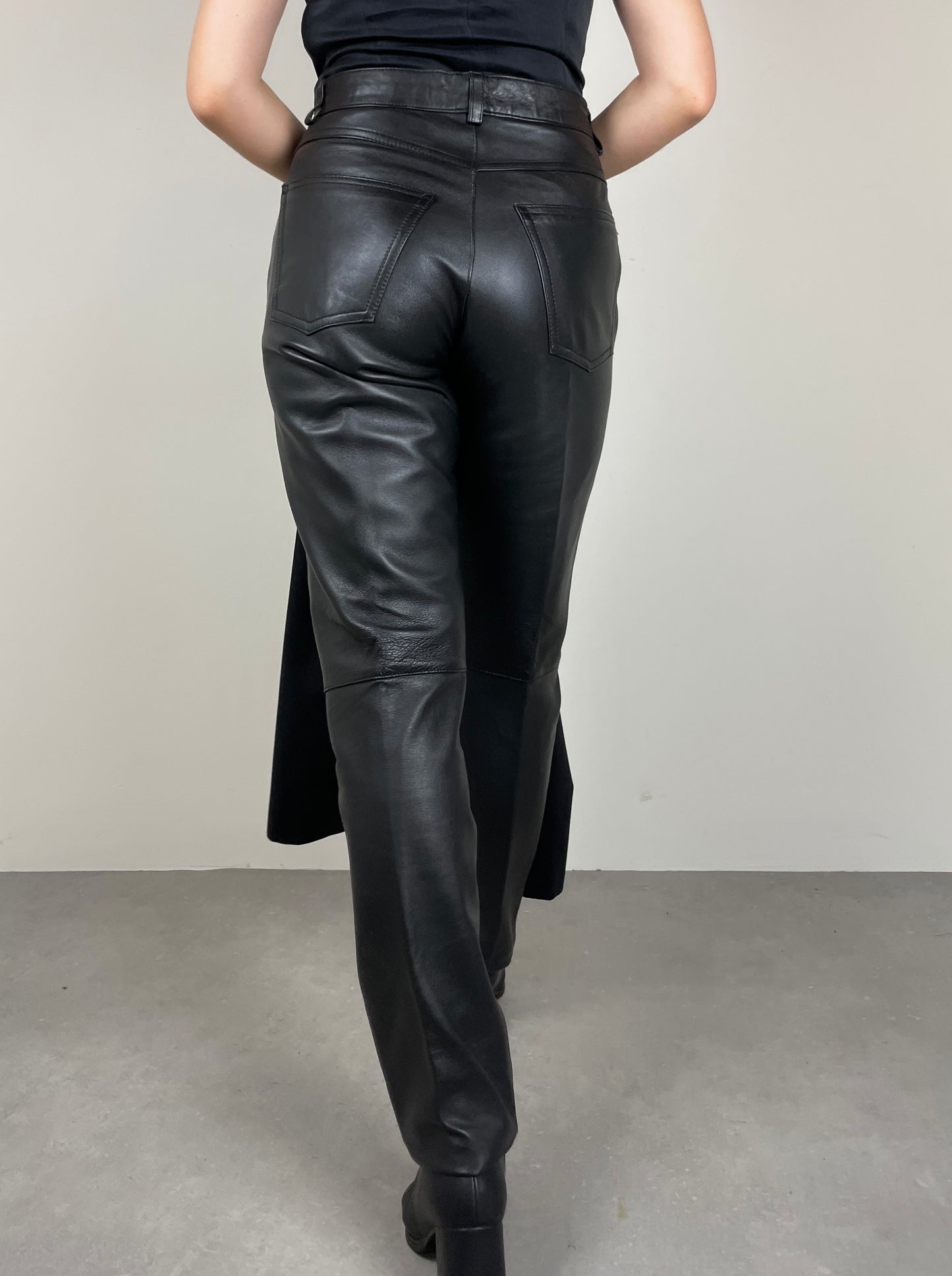 Black leather pants