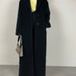 Black wool long coat