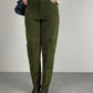 MOSCHINO pantaloni in vera pelle scamosciata