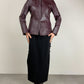 Giacca vera pelle bordeaux