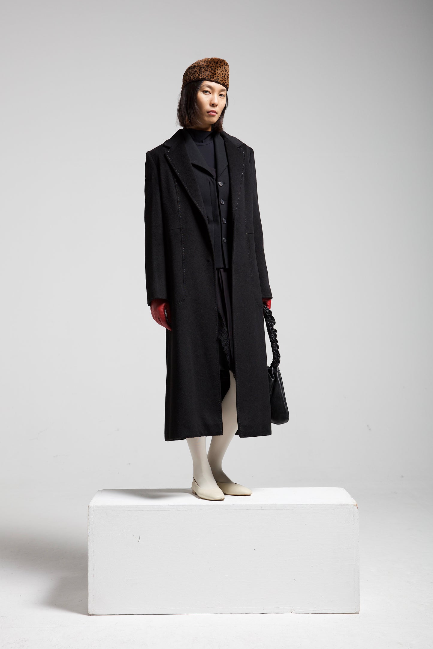 Cappotto in baby alpaca e lana superfine
