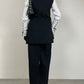 Completo vintage con pantalone e gilet in lana