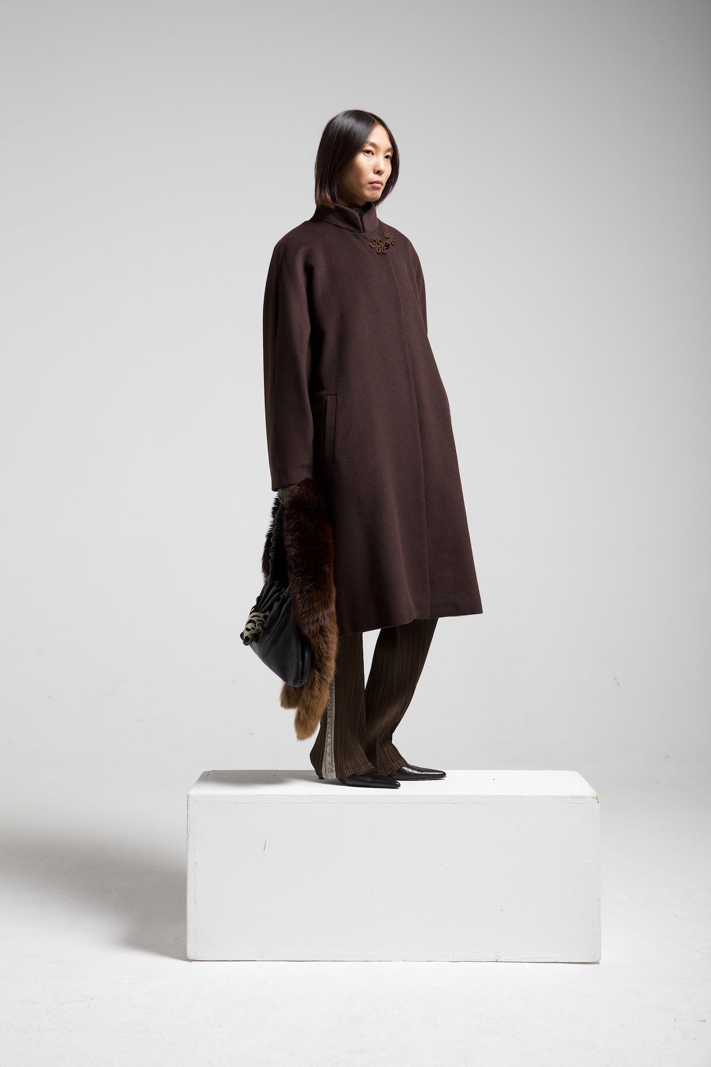 Cappotto vintage in lana, angora e cashmere