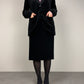 Blazer in velluto nero di cotone