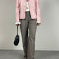 Giacca in vera pelle rosa