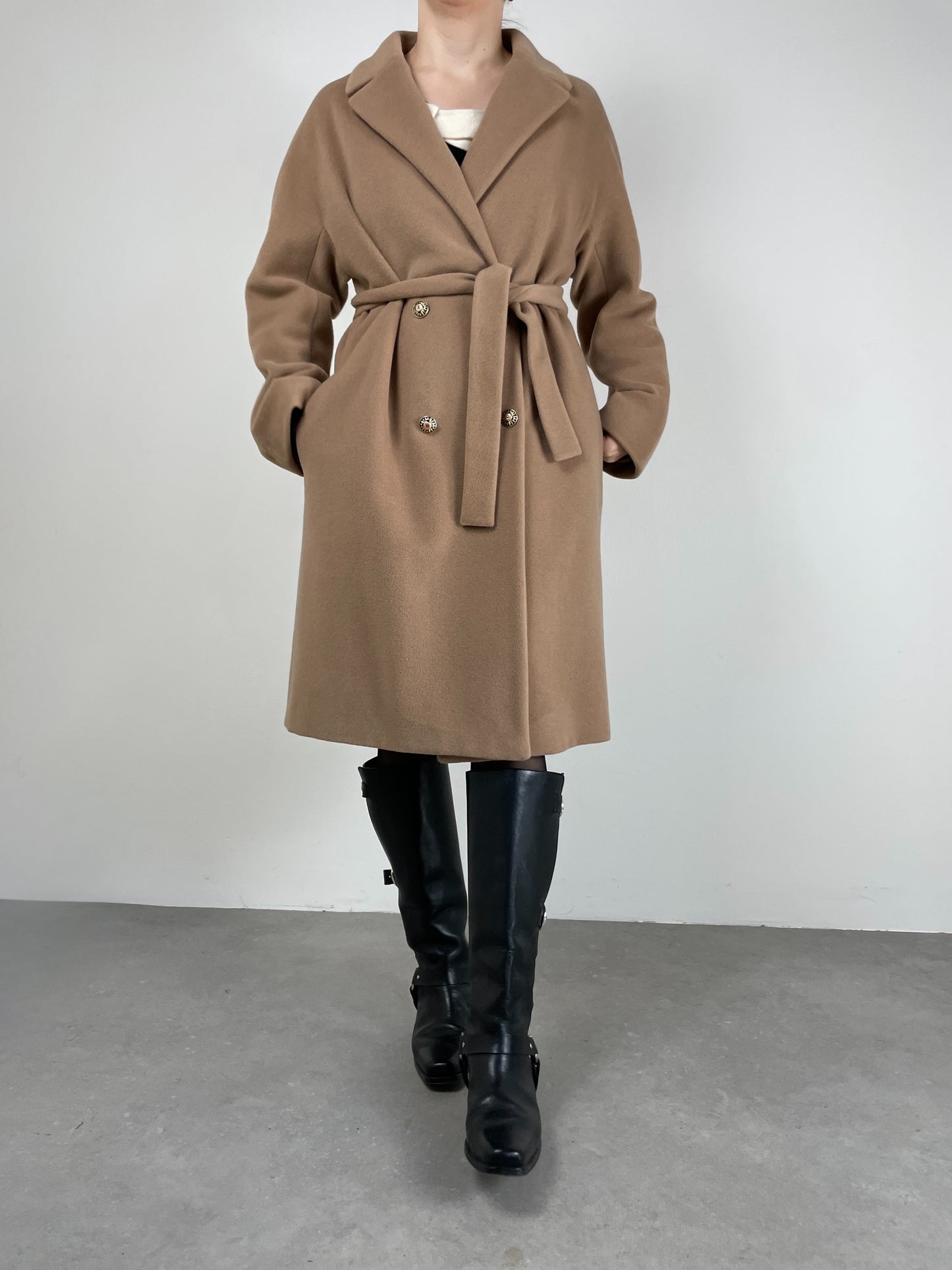 Cappotto vintage Made in Italy in lana, angora e cashmere