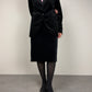 Blazer in velluto nero di cotone