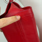 Borsa a spalla o a tracolla in vera pelle rossa
