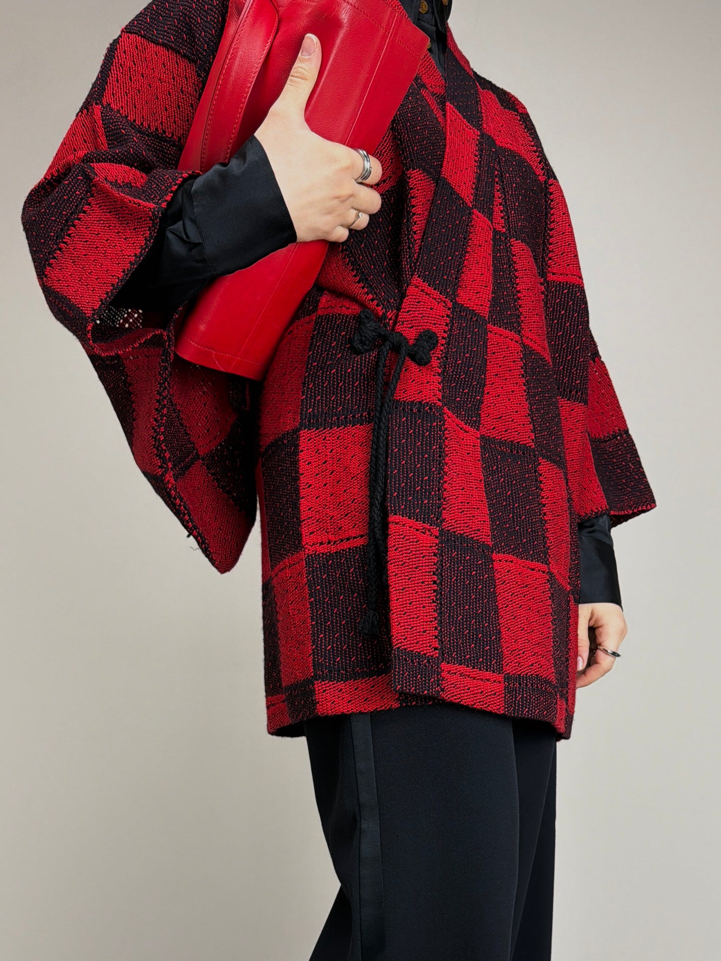 Haori giapponese in maglia di lana