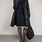 Trench vintage in vera pelle a doppiopetto
