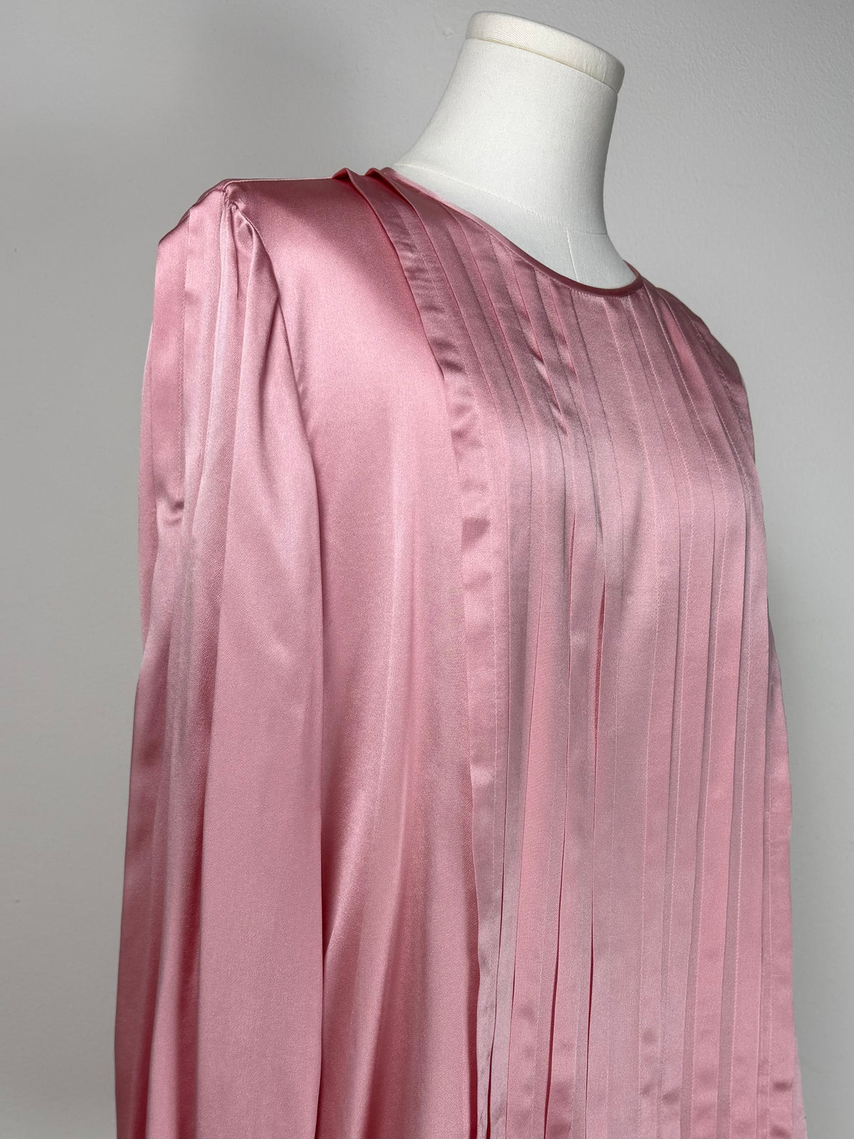 Blusa vintage in pura seta rosa