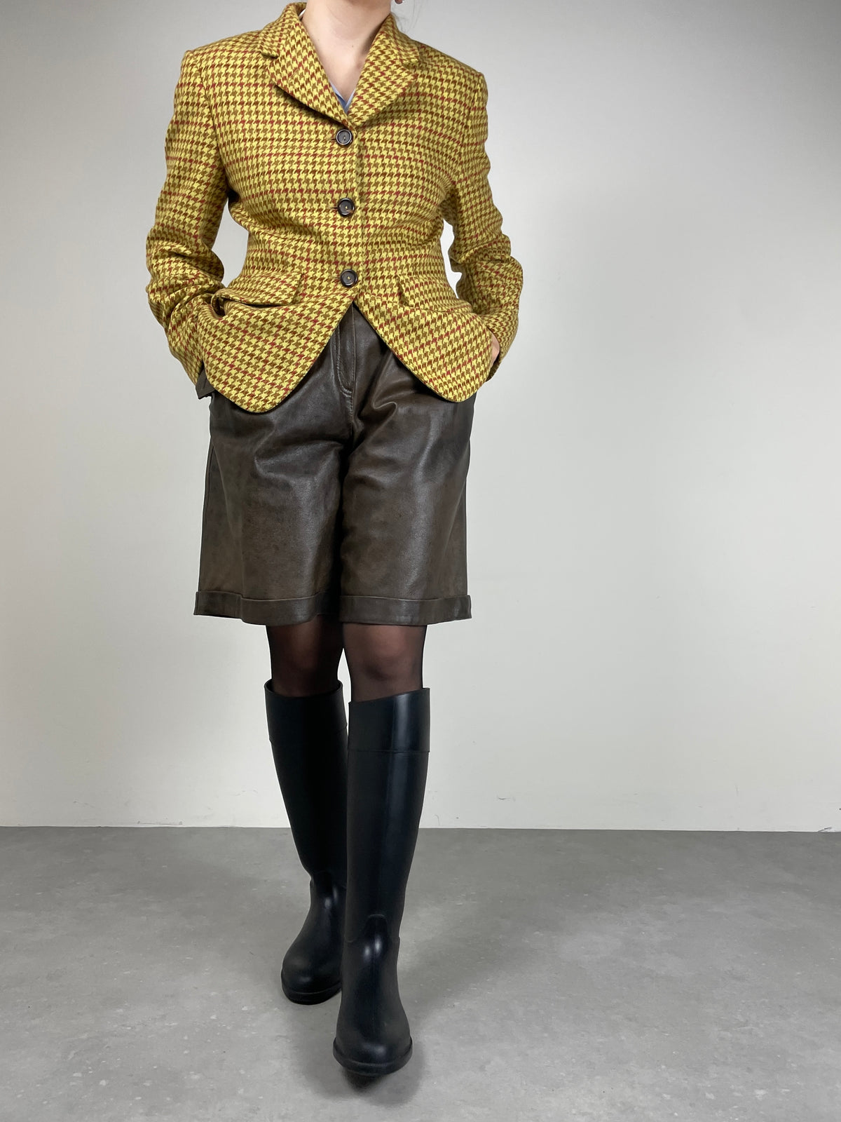 Blazer JIL SANDER in lana e cashmere pied de poule