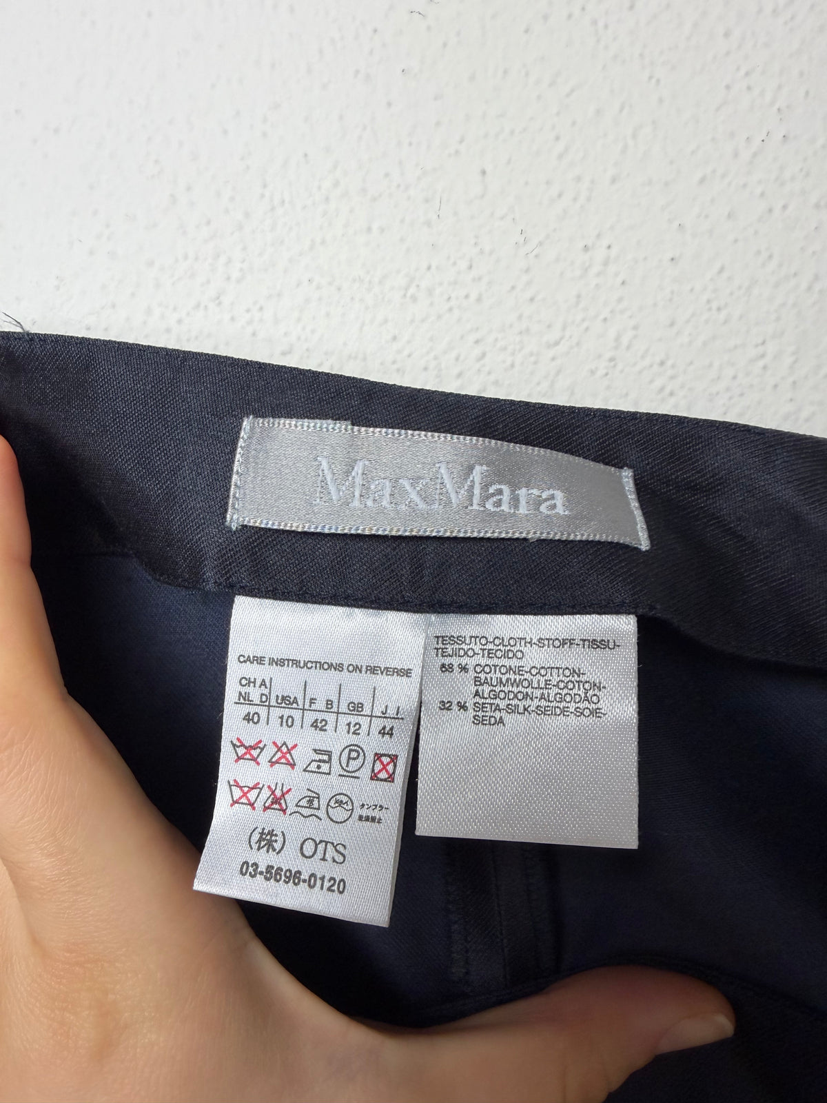 Gonna MAX MARA in shantung di seta e cotone