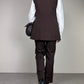 Completo vintage con gilet e pantalone in lana gessata
