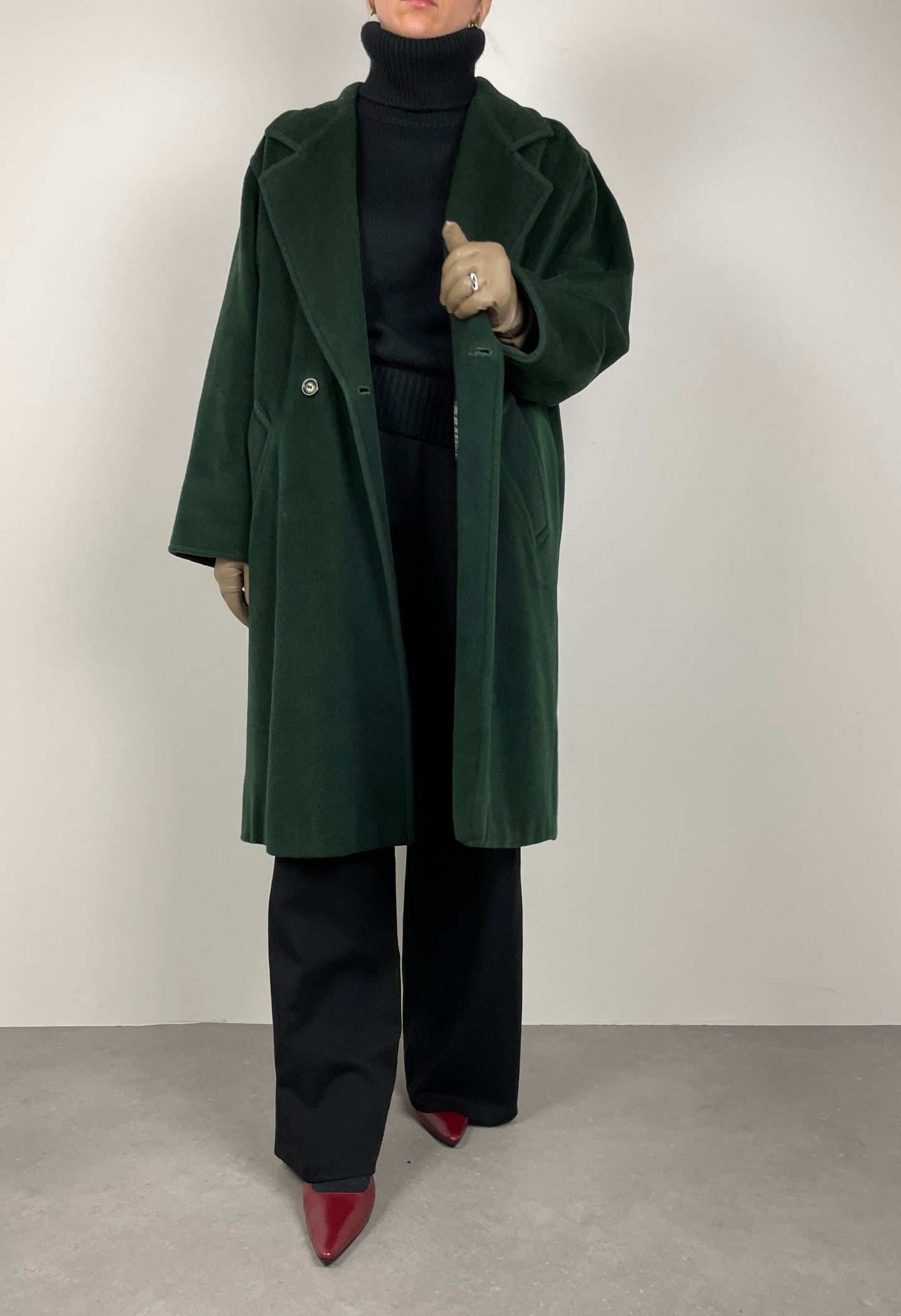 Max Mara green oversize coat