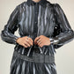 Camicia bicolor in tulle plissettato
