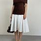 Top vintage marrone effetto crinkle