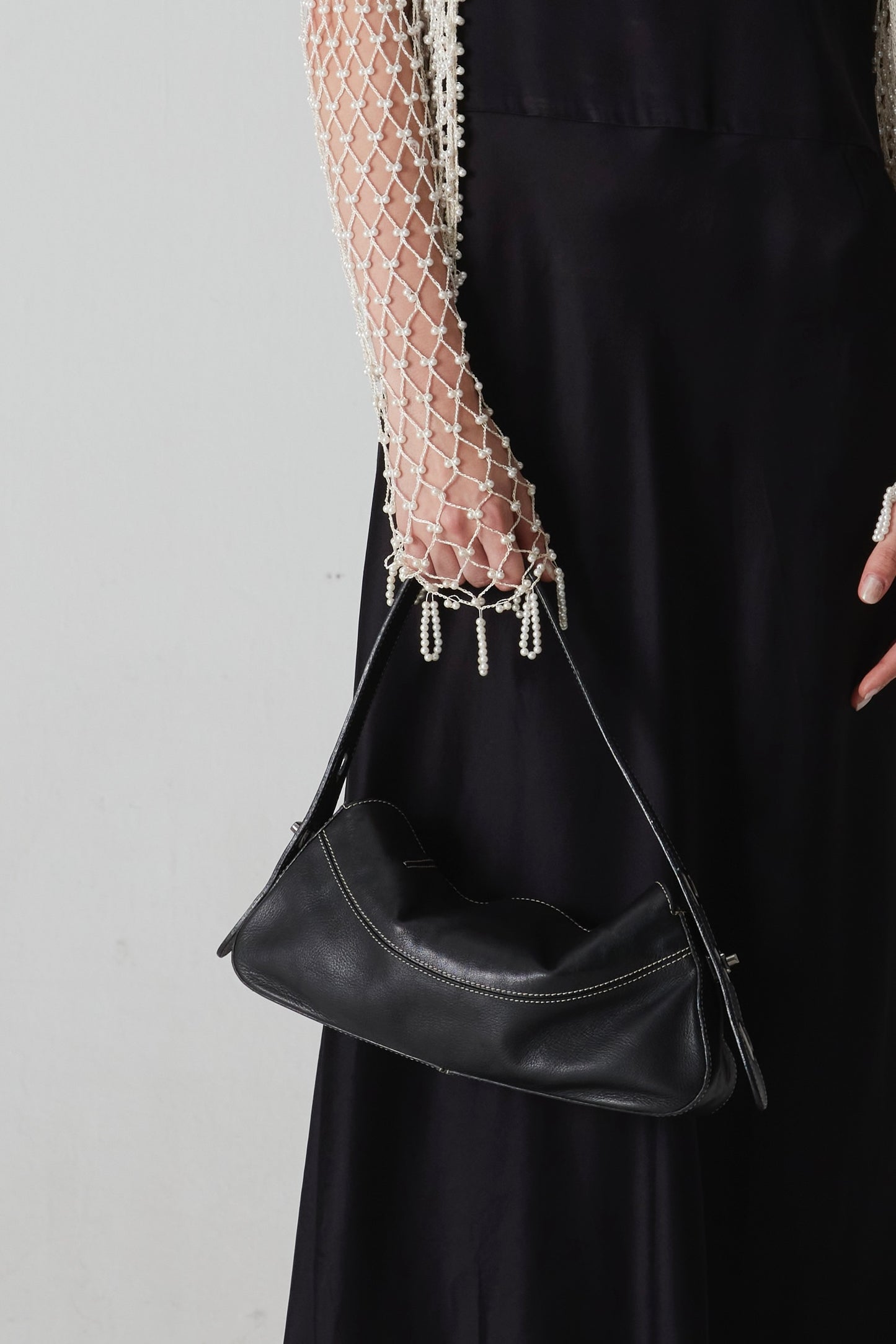 Borsa vintage in pelle con manico regolabile