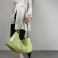 Borsa in vera pelle verde pastello