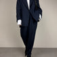 Completo vintage in 100% lana blu