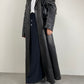 Trench lungo in vera pelle