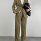 Completo vintage Made in Italy in misto lana gessato
