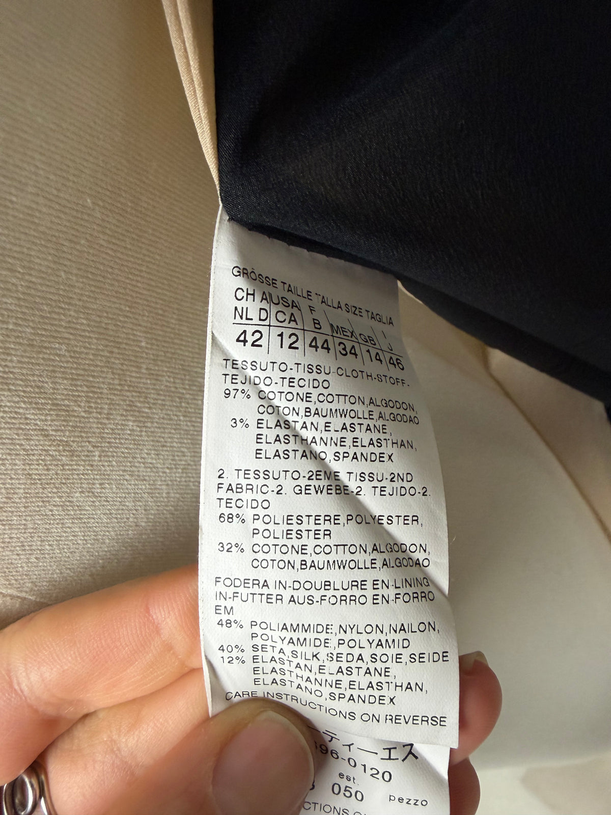 Blazer in velluto nero di cotone